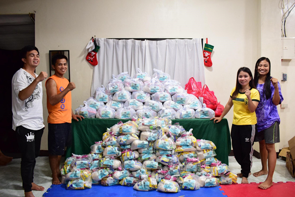 13 Service Projects were conducted for 2,000 victims of typhoons in the Philippine