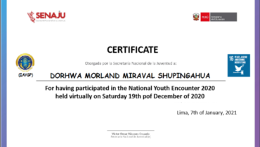 Certificate of Recognition #Peru