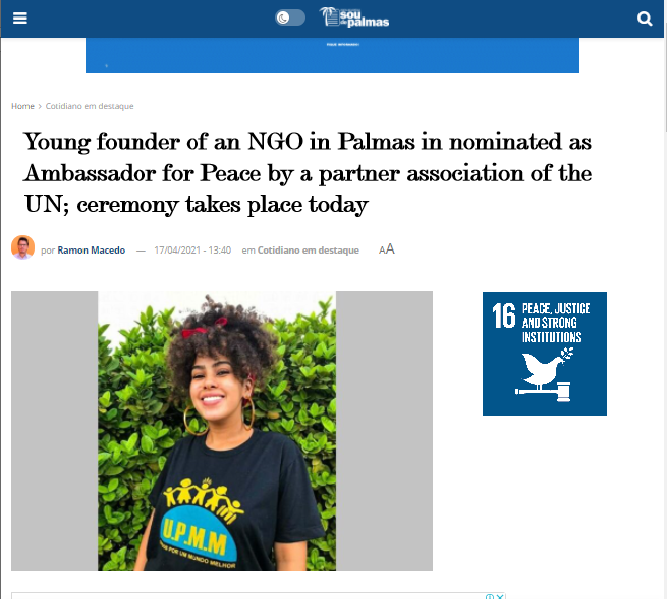 First Nomination of Young Ambassadors For Peace #Brazil