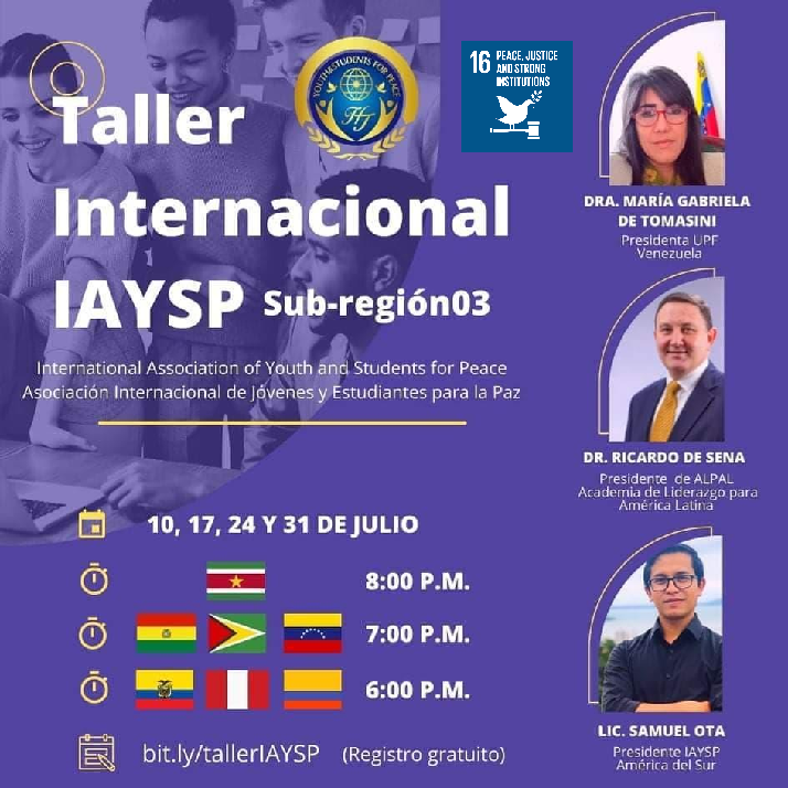 International Workshop IAYSP Subregion 3 #Venezuela