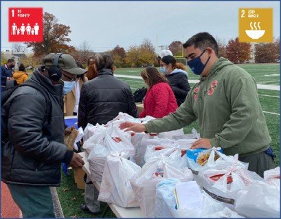 Volunteering at Newark Turkey Giveaway #USA